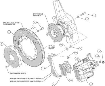 Front & Rear Disc Brake Kit Wilwood 140 6310 R +  