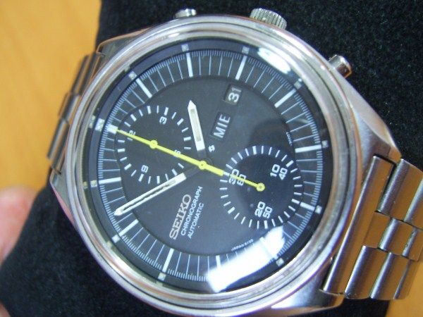 RARE OVERSIZED 70S SEIKO CHRONOGRAPH 6138 3002 DOUBLE REGISTER ORIG 