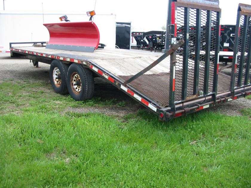 6941 Used 1990 Paris Trailer Hauler 102 x 22 14k GVW Split Mesh Gate 