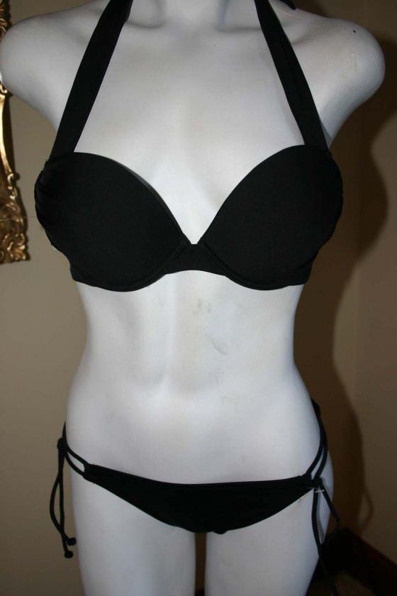 BOMBSHELL miraculous push up black victorias secret bikini S  