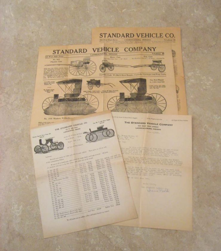 1958 Standard Vehicle Company Lawrenceburg IN Horse Pony Buggy Sales 