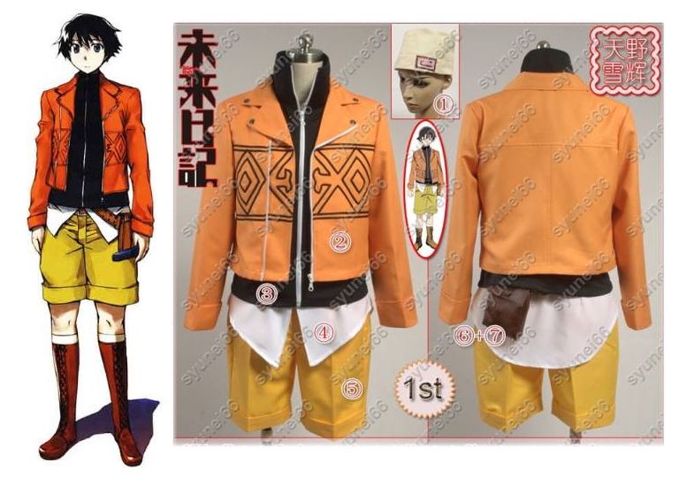 Future Diary Yukiteru Amano Cosplay Costume Any Size  