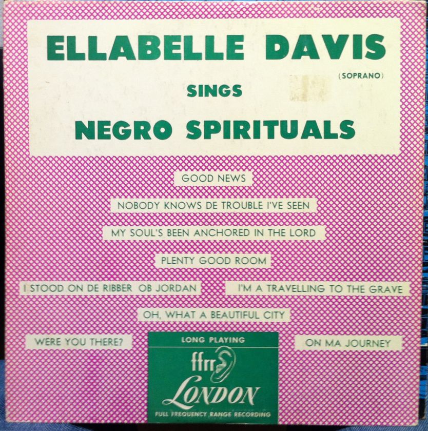 ELLABELLE DAVIS sings negro spirituals 10 Rare VG LPS.183 1st Press 