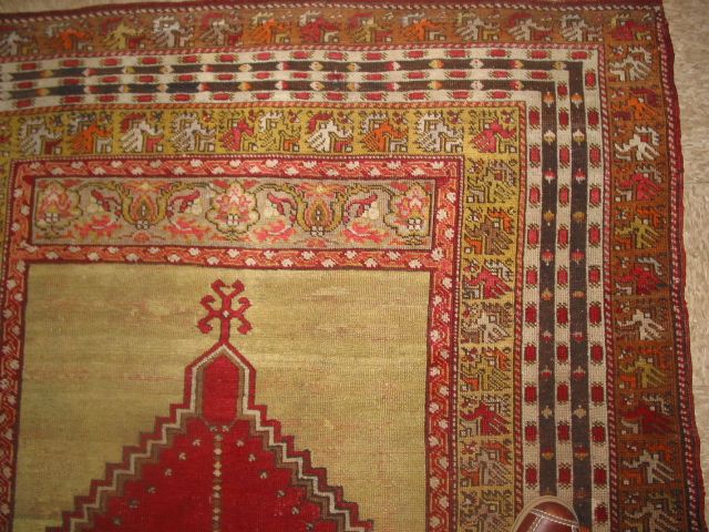 Pre 1900 Antique Anatolian Kirsehir Turkish Rug B 7582  