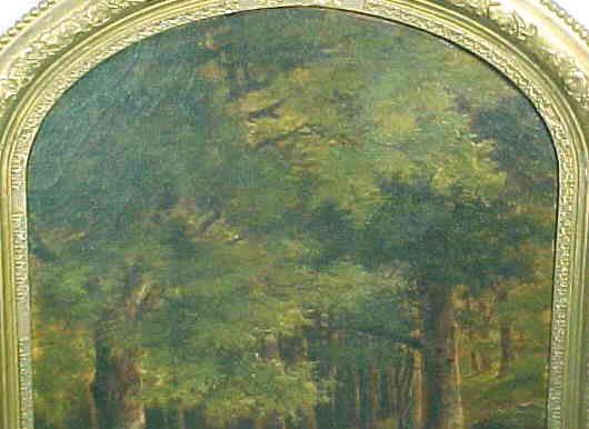 ARTHUR PARTON FOREST INTERIOR LANDSCAPE 1864 OIL LISTED  