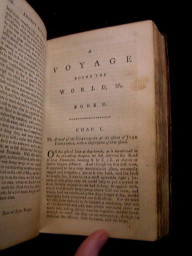 Voyage Round the World 1790 Glasgow Anson leather 2vols  