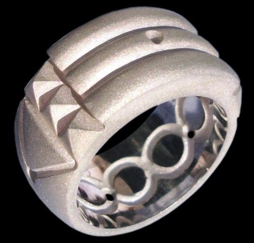 925 STERLING SILVER ATLANTIS RING BRUSH FINISH ATLANTE  