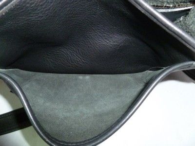 VINTAGE COACH 9525 STEWARDESS BLACK LEATHER CROSSBODY TURNLOCK FLAP 