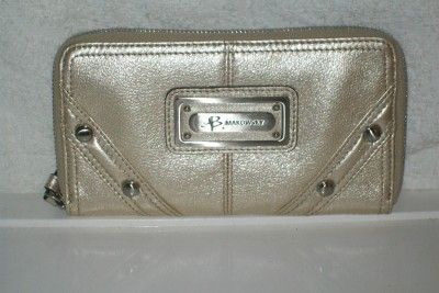 MAKOWSKY PLATINUM CLUTCH CHECKBOOK PARIS WALLET NWT  