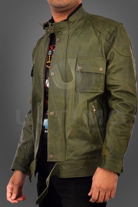 Wesley Gibson Wanted McAvoy Green Leather Indy Jacket  