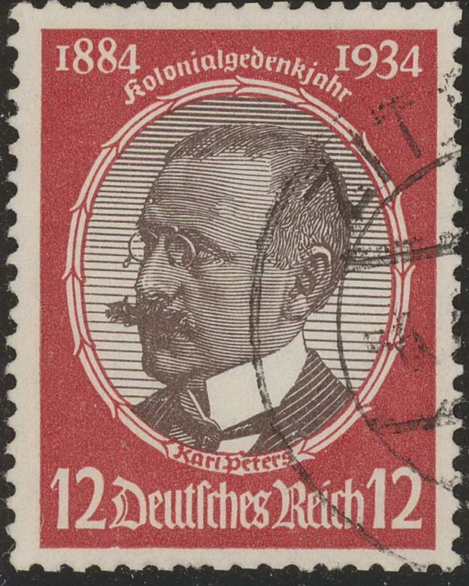 Stamp Germany Mi 542 Sc 434 WWII 3 Reich Nazi Karl Peters Colonial 