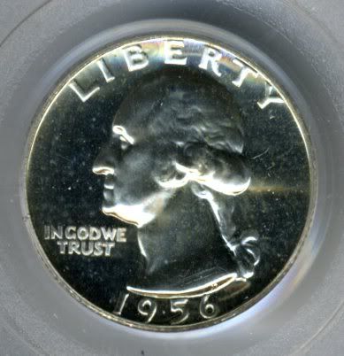 1956 WASHINGTON QUARTER PCGS PROOF PR66  