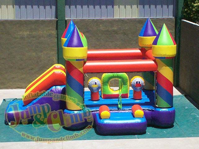 NEW INFLATABLE MOONWALK   BOUNCY CASTLE & SLIDE COMBO  