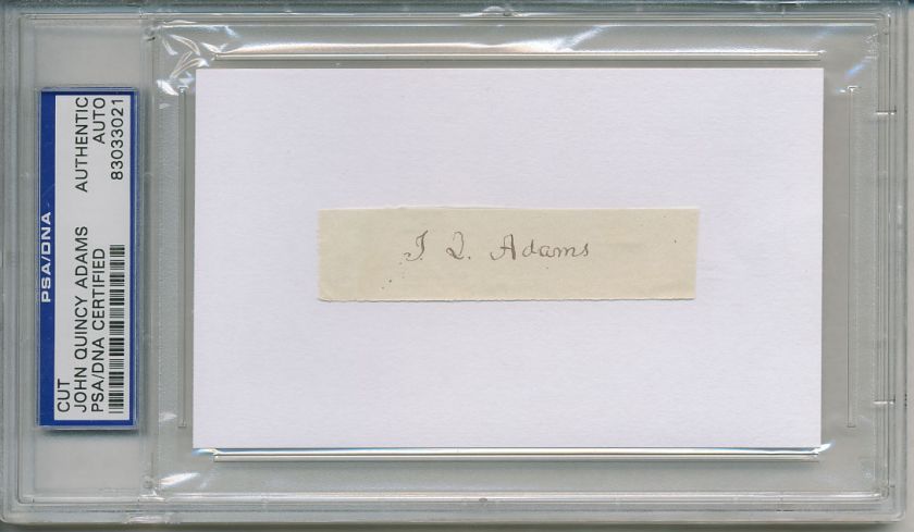 President John Quincy Adams Signed Autographed PSA DNA  