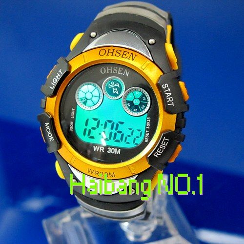 2010 OHSEN Digital orange Child Sport Watch Waterproof  