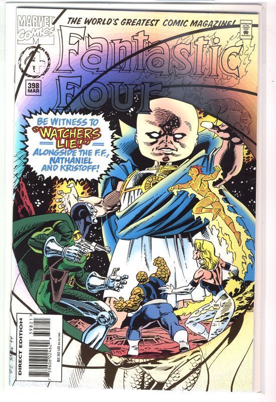 FANTASTIC FOUR #398 Dr Doom The Watcher foil 9.6  