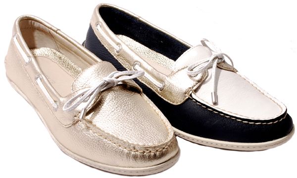 Sperry Top Sider Womens Navy/White Platin or Platinum Montauk Leather 