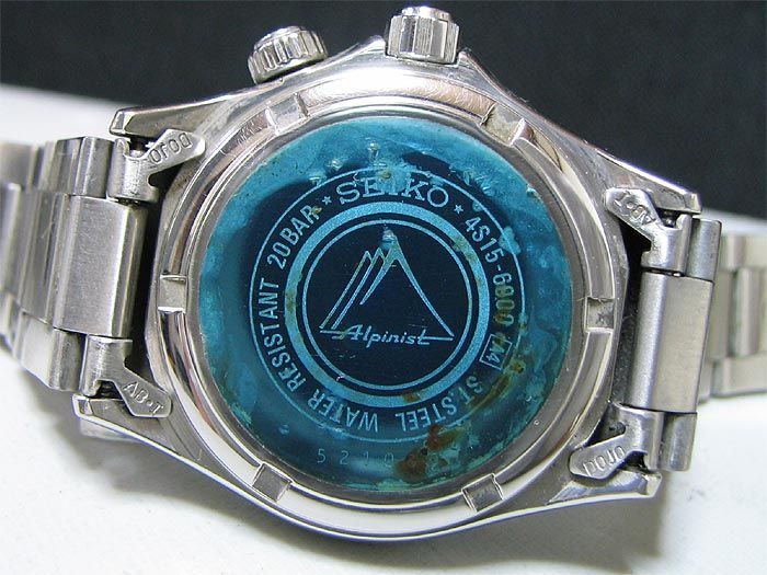 Japan 1995 SEIKO Automatic watch [Alpinist] 4S15 6000 25J 28800bph 