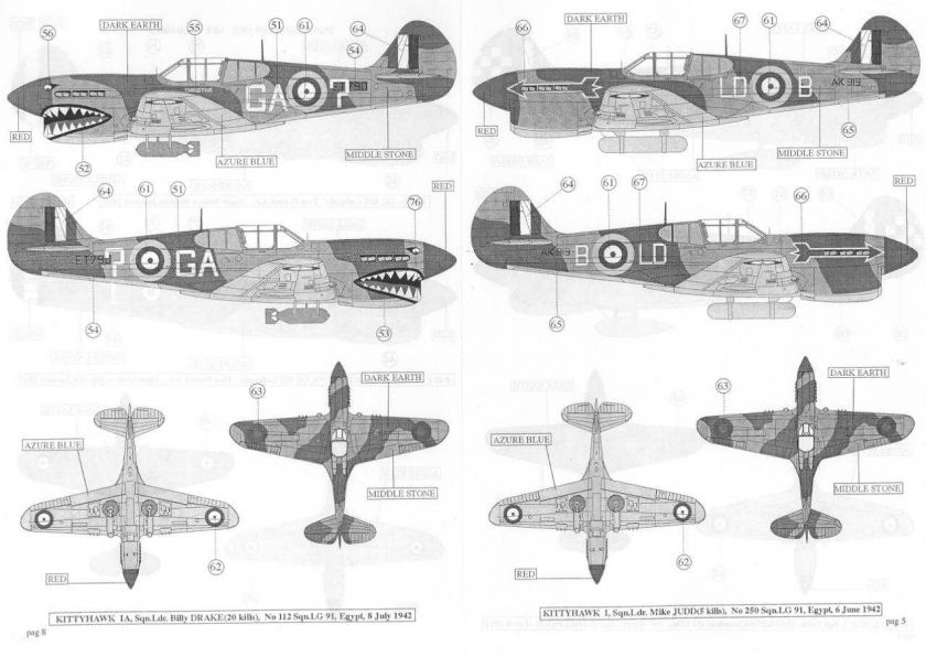 Sky Models Decals 1/48 CURTISS P 40 WARHAWK Fighter  