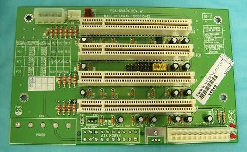 ADVANTECH MODEL PCA 6104P4 4 SLOT PASSIVE BACKPLANE  