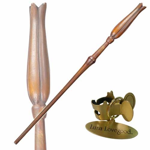 Harry Potter Wand of Luna Lovegood & Name Clip Stand  