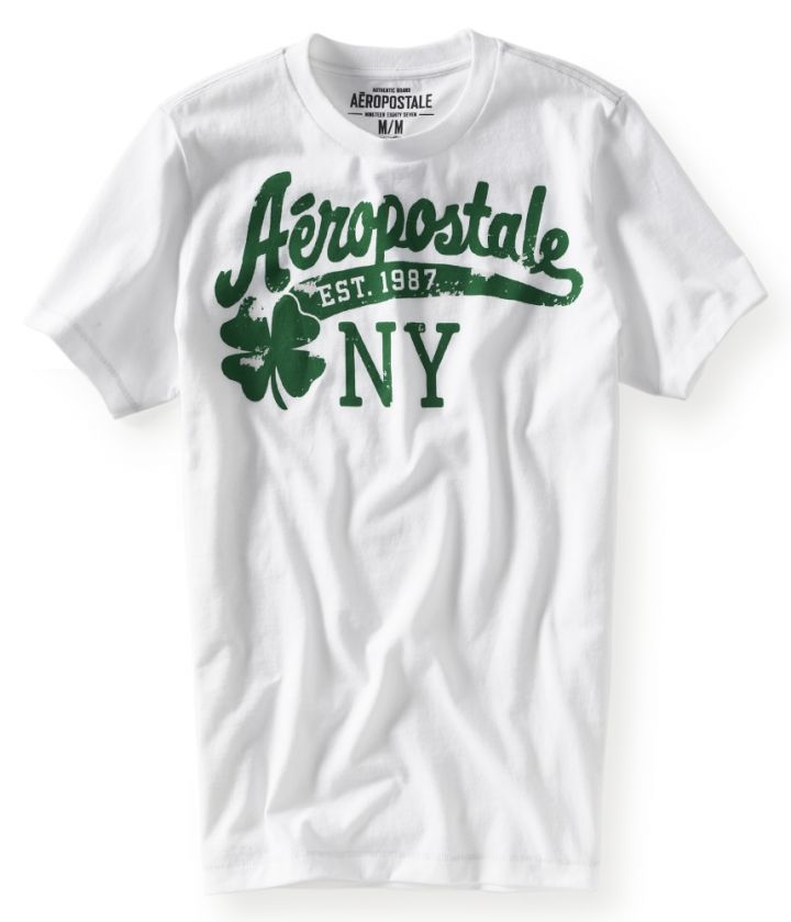 aeropostale mens aero st. paddys graphic t shirt  