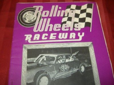 1972 ROLLIN WHEELS RACEWAY Weedport New York NY PROGRAM  