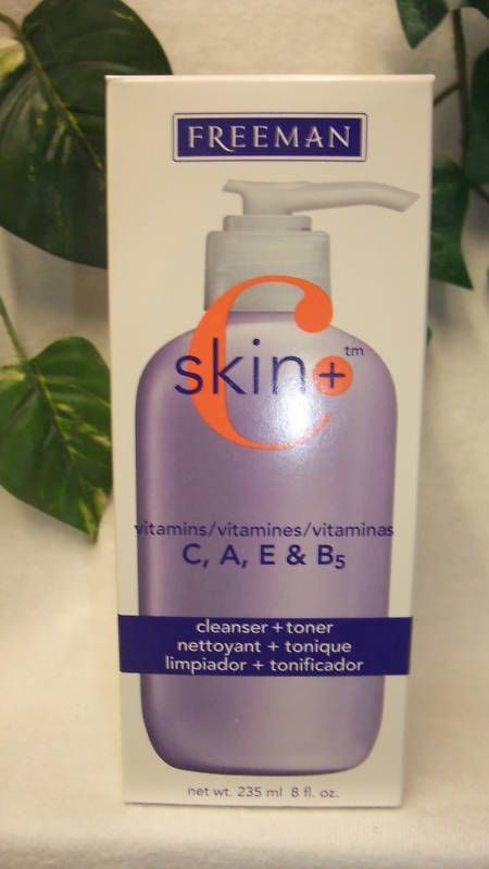 Freeman SKIN C+ CLEANSER + TONER vit A, C, E, B5 8 oz.  