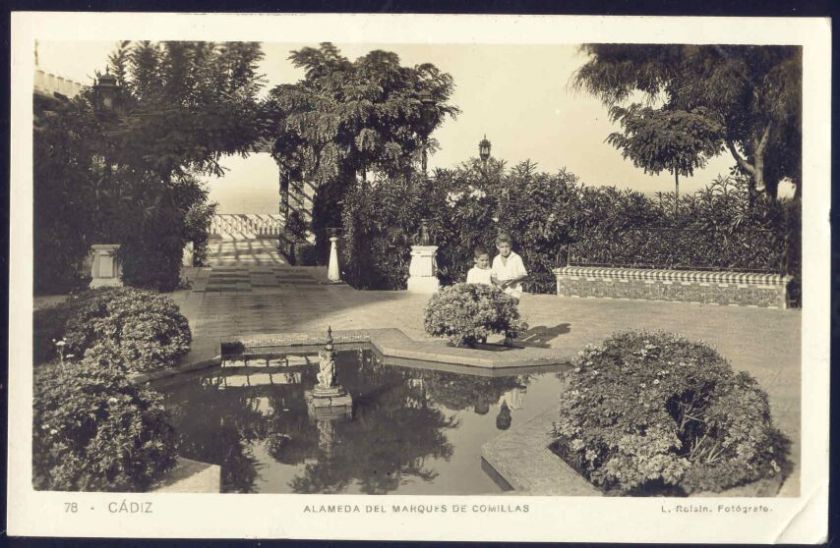 spain, CADIZ, Alameda del Marques de Comillas 1934 ppc  