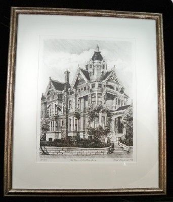 MARK MONSARRAT San Francisco Victorian House Lithograph S1  