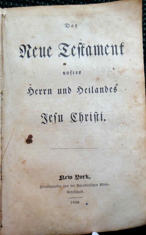 1850 antique DIE BIBEL GERMAN BIBLE cooney★  