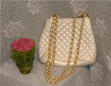 USED*AMANDA SMITH PURSE SHOULDER BAG CREAMY WHITE  