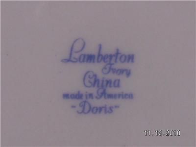 Lamberton DORIS China Dinnerware 102 Pcs. 12 Settings  