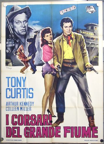 ci01 THE RAWHIDE YEARS TONY CURTIS rare 2sh POSTER ITA  