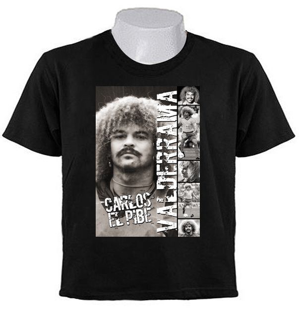 CARLOS PIBE VALDERRAMA COLOMBIA SOCCER PLAYER TSHIRTS  