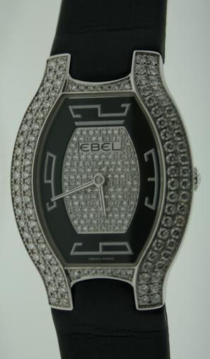 EBEL BELUGA TONNEAU WHITE GOLD DIAMOND LADIES WATCH   