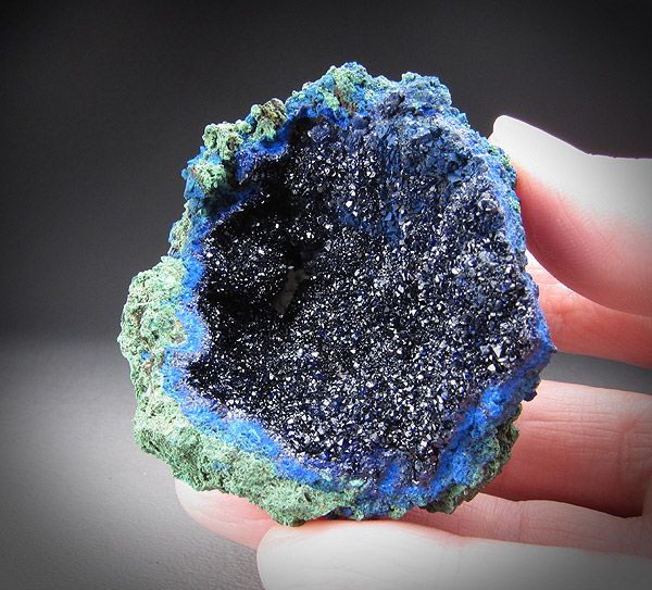 Azurite on Malachite, Anhui Province, China  