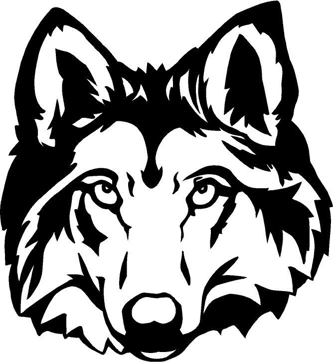 Wolf Head Large Vinyl Decal Car Truck Window Sticker  