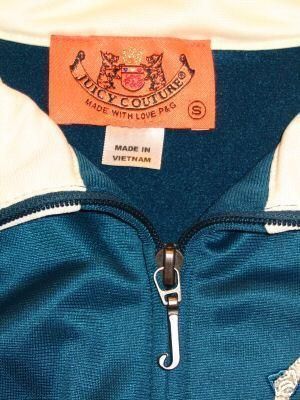 NWT Juicy Couture Crest Track Jacket $128 Sport S Hitch  