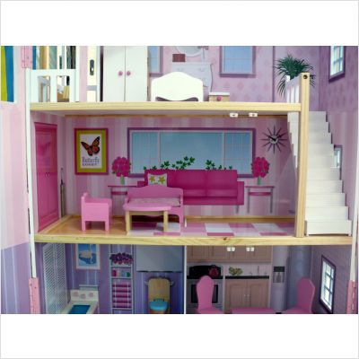 Teamson Kids Doll House New York Mansion with Furniture W 9959A 