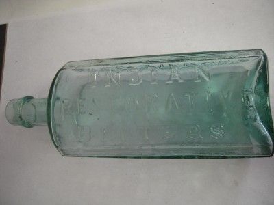 ANTIQUE DR. GEO PIERCES INDIAN RESTORATIVE BITTERS LOWELL MASS BOTTLE 