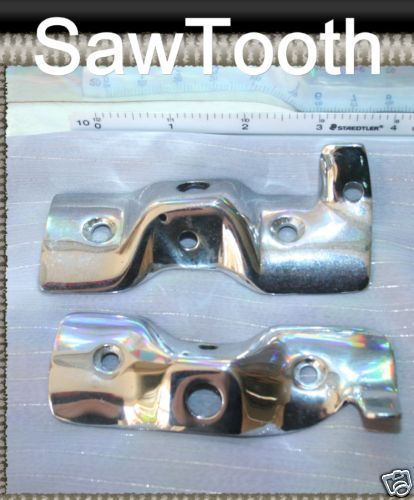 Corvette 1953 1954 Chrome Rear Bow Saw Tooth brackets  