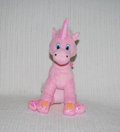 NEW* PINK UNICORN (HORSE WITH SINGLE HORN) SOFT STUFFED TOY 20cm 