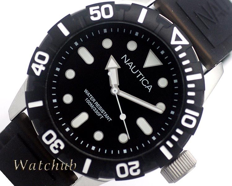   MEN SOUTH BEACH JELLY NSR 100 BLACK SILICONE STRAP WATCH  