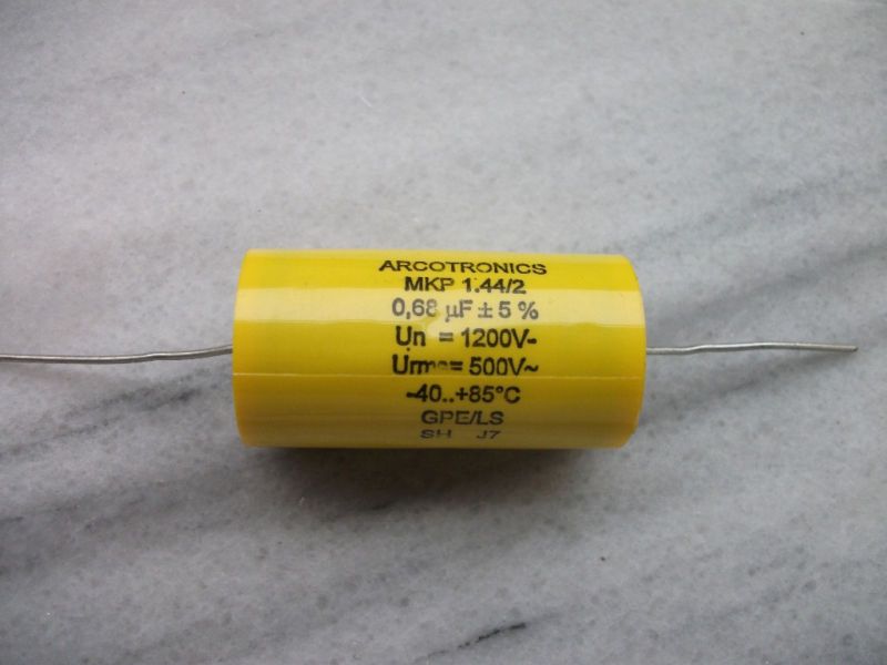 ARCOTRONICS 1200V 0.68UF 680nF TUBE AUDIO MKP CAPACITOR  