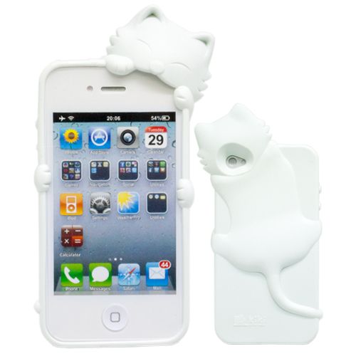 For Apple iPhone 4S 4G 4 KiKi Cute Cat TPU Jelly Premium Case Cover 