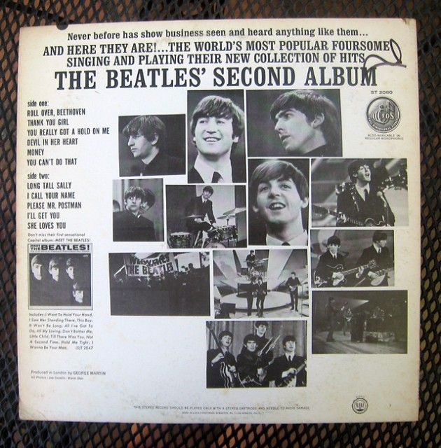 THE BEATLES “SECOND ALBUM” ST 2080 #3 BLACK COLOR BAND (1964) LP 