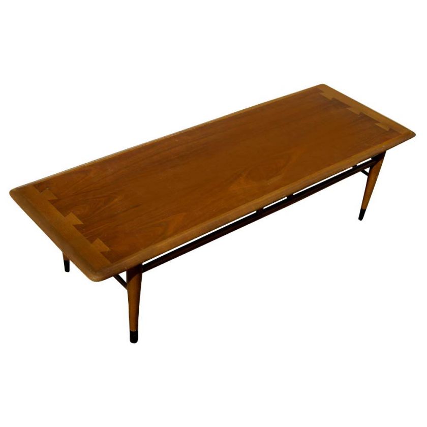 54 Mid Century Modern Lane Two Tone Low Coffee Table  