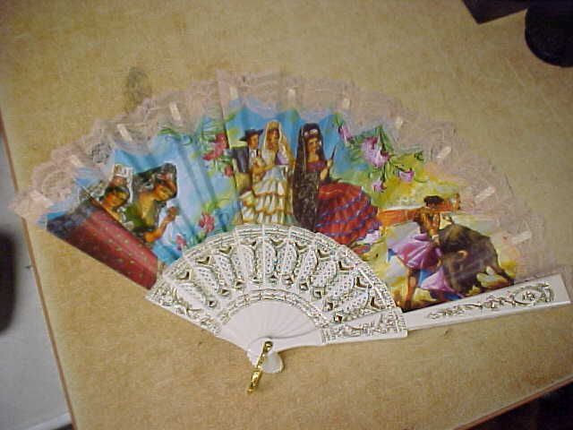 Spanish Woman Bullfighter Folding Fan ~ Made in Spain  