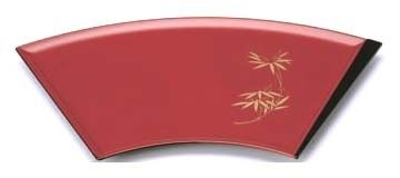 Japanese Plastic Lacquer Fan Shape Sushi Plate Y90 R  